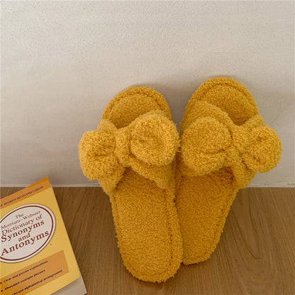 Anti-Slip Cotton Slippers Women'S Spring Autumn Winter Plu Cute Home Indoor Oes Thin Striped Korean Sle Youth Footwear