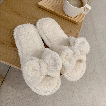 Anti-Slip Cotton Slippers Women'S Spring Autumn Winter Plu Cute Home Indoor Oes Thin Striped Korean Sle Youth Footwear