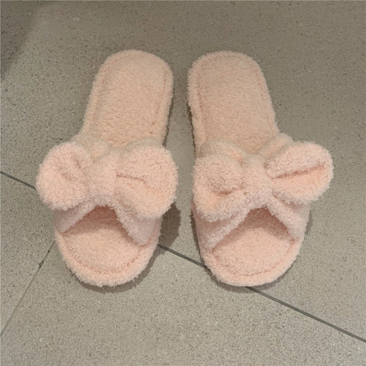 Anti-Slip Cotton Slippers Women'S Spring Autumn Winter Plu Cute Home Indoor Oes Thin Striped Korean Sle Youth Footwear